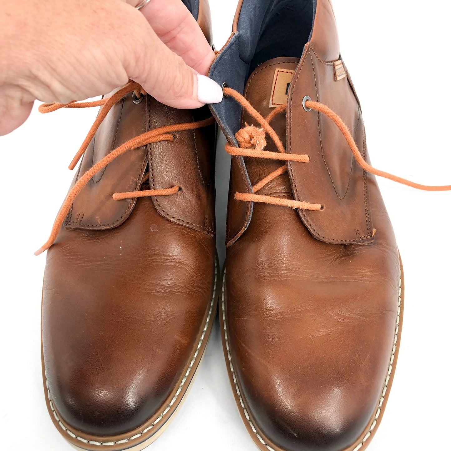 PIKOLINOS Mens Avila Oxford Dress Boots EU 40 US 7.5 Brown Calfskin Leather EUC