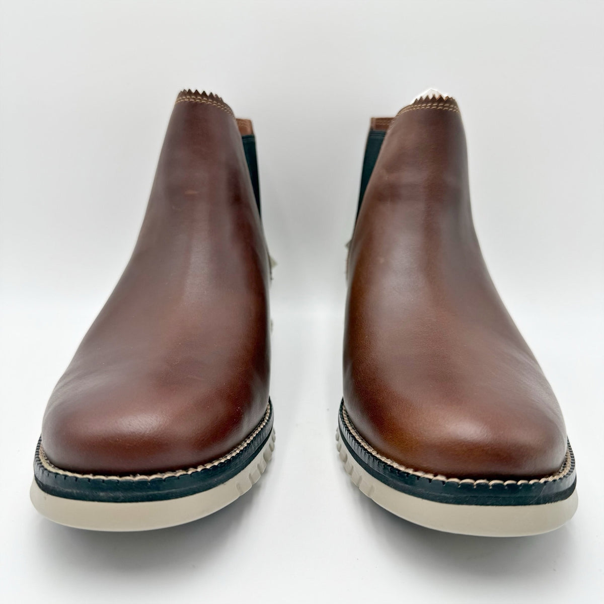 Cole Haan Mens Zerogrand Chelsea Boots Size 8.5 M Brown Leather Waterproof NIB