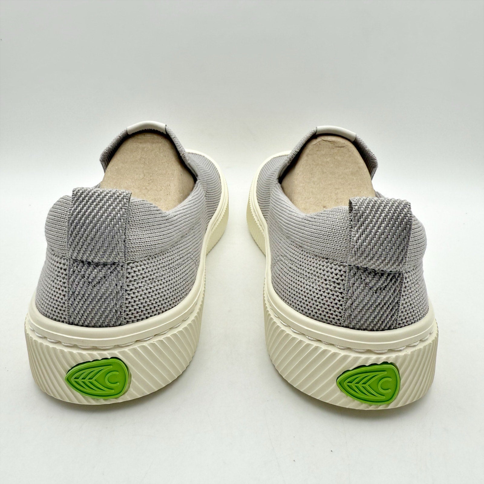 Cariuma Mens IBI Slip On Sneakers US 11.5 EU 45 Grey Knit Bamboo NIB
