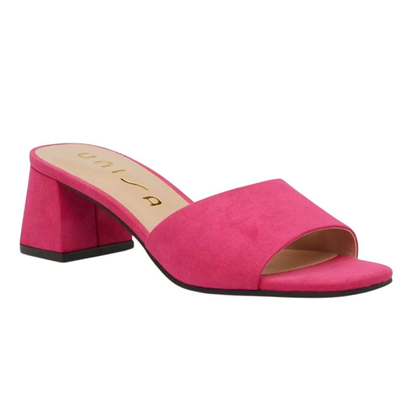 Unisa Womens Venley Heeled Sandal US 6 M EU 36.5 Pink Slip On NWOB