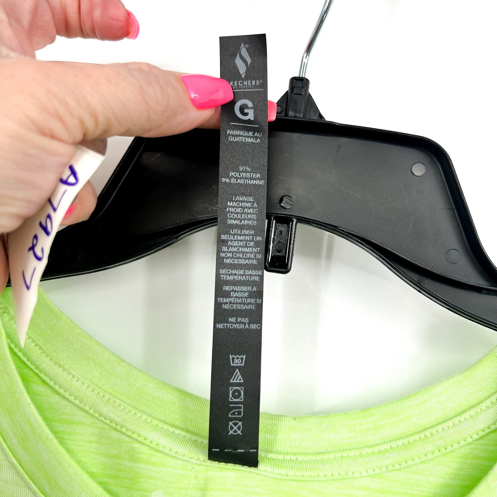 SKECHERS Women's GO DRI Swift Tunic Tee Large Lime Green Short Sleeve NWT