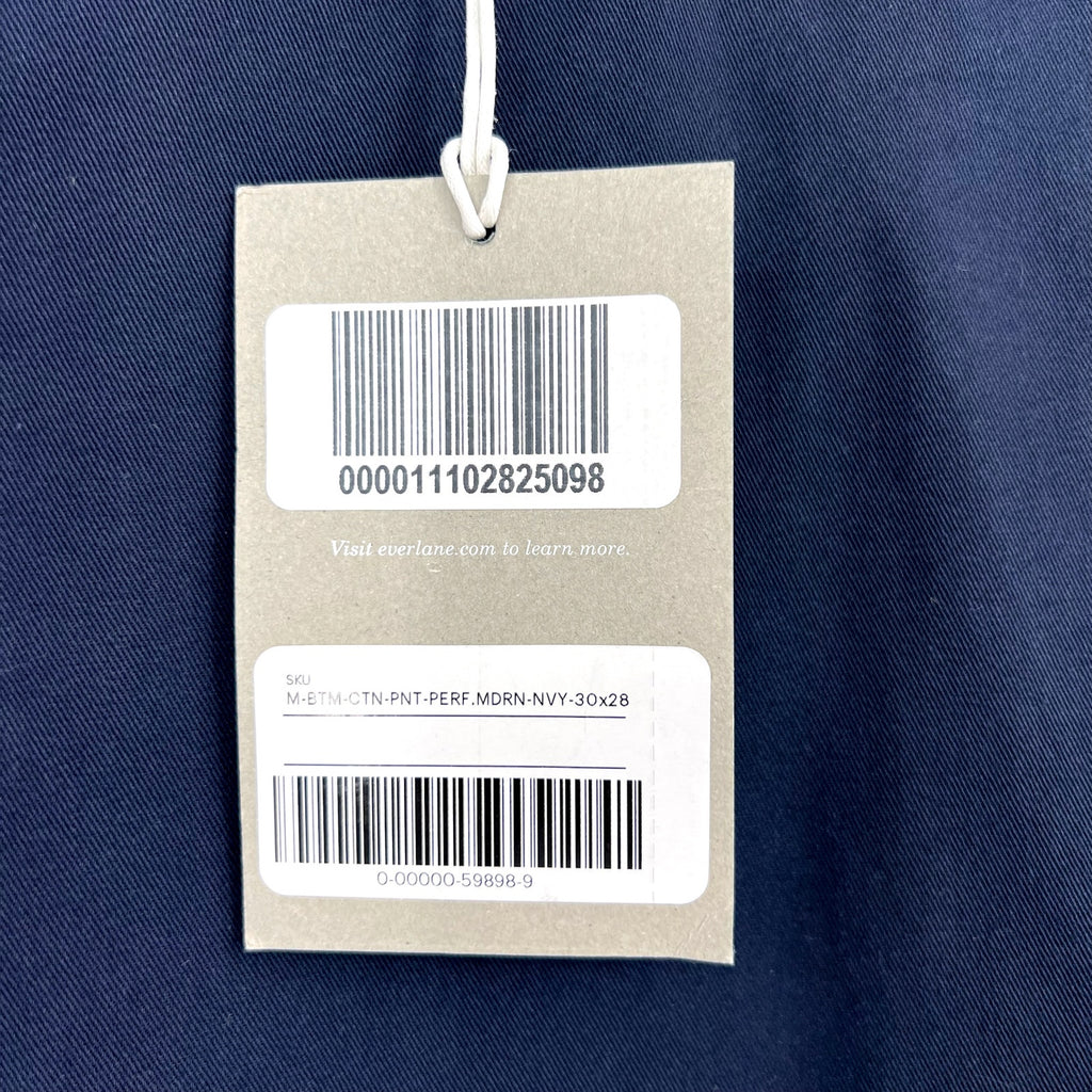 EVERLANE Men's The Performance Chino Pants 30x28 Navy Blue Modern Fit NWT