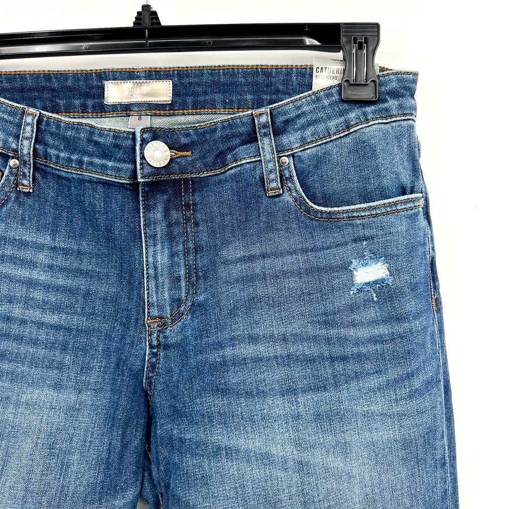 Kut from the Kloth Womens Catherine Boyfriend Jeans Size 8 Blue Medium Wash NWT