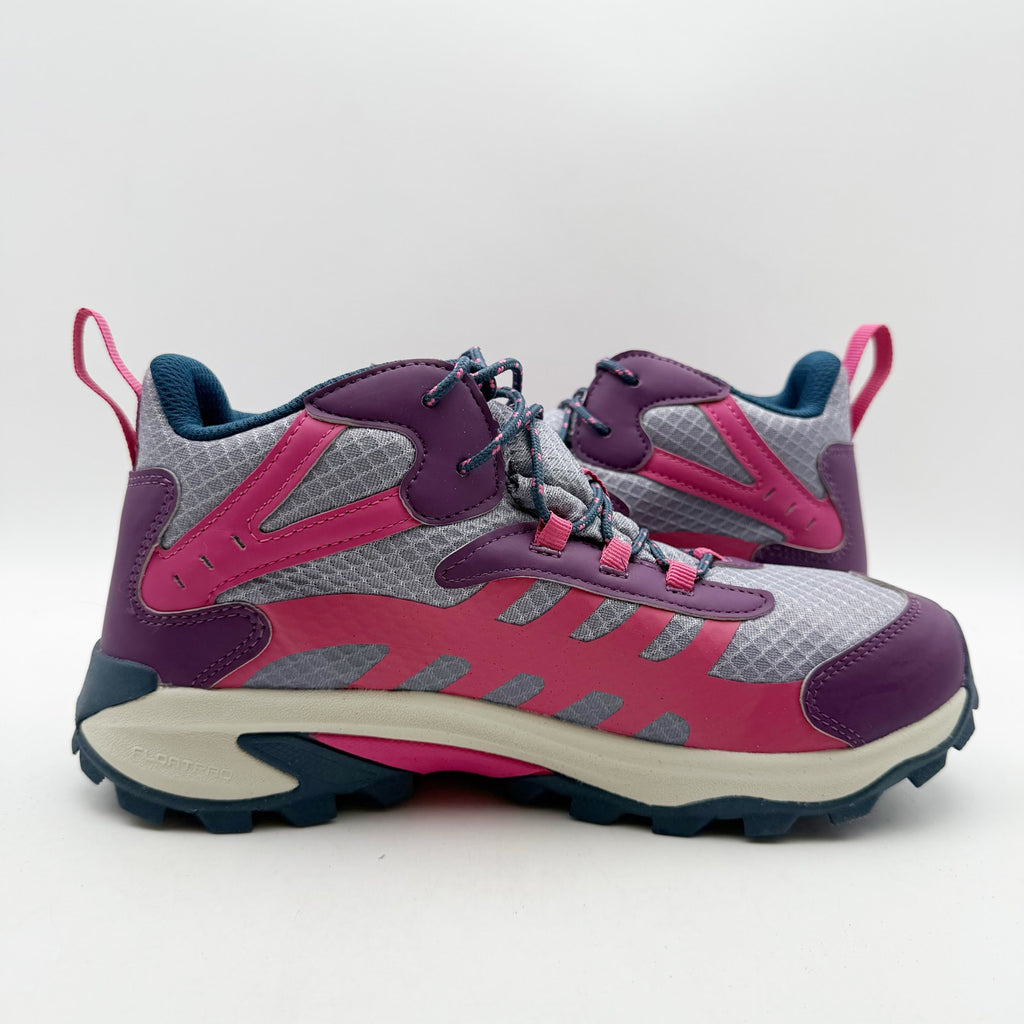 Merrell Big Kids Moab Speed 2 Mid Hiking Shoes US 7 M Pink Purple Waterproof NIB