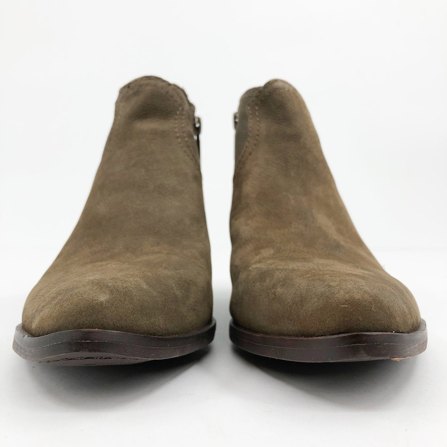 LUCKY BRAND Womens Hikalli Ankle Bootie 6 Olive Green Brown Boot Leather NWOB