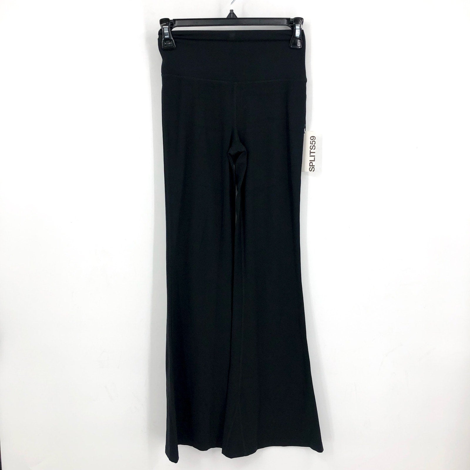 SPLITS59 Women's Raquel High Waist Flared Legging Small Black Elastic Waist NWT