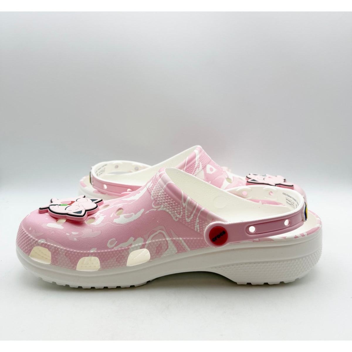 Crocs Classic Pokemon Jigglypuff Clogs Mens 12 EU 46-47 Pink White NIB