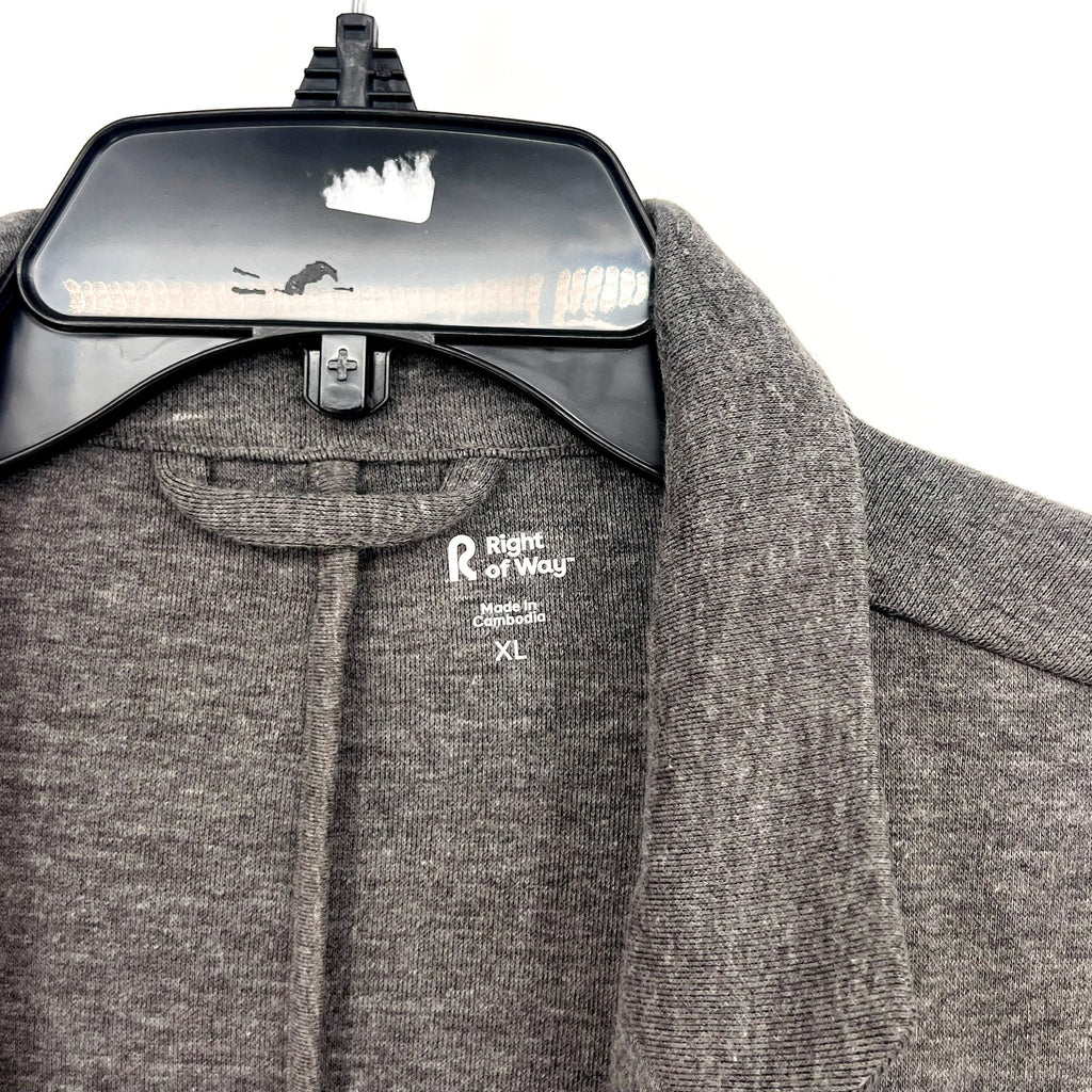 RIGHT OF WAY Men's Brody Knit Blazer Jacket XL Heather Grey NWOT