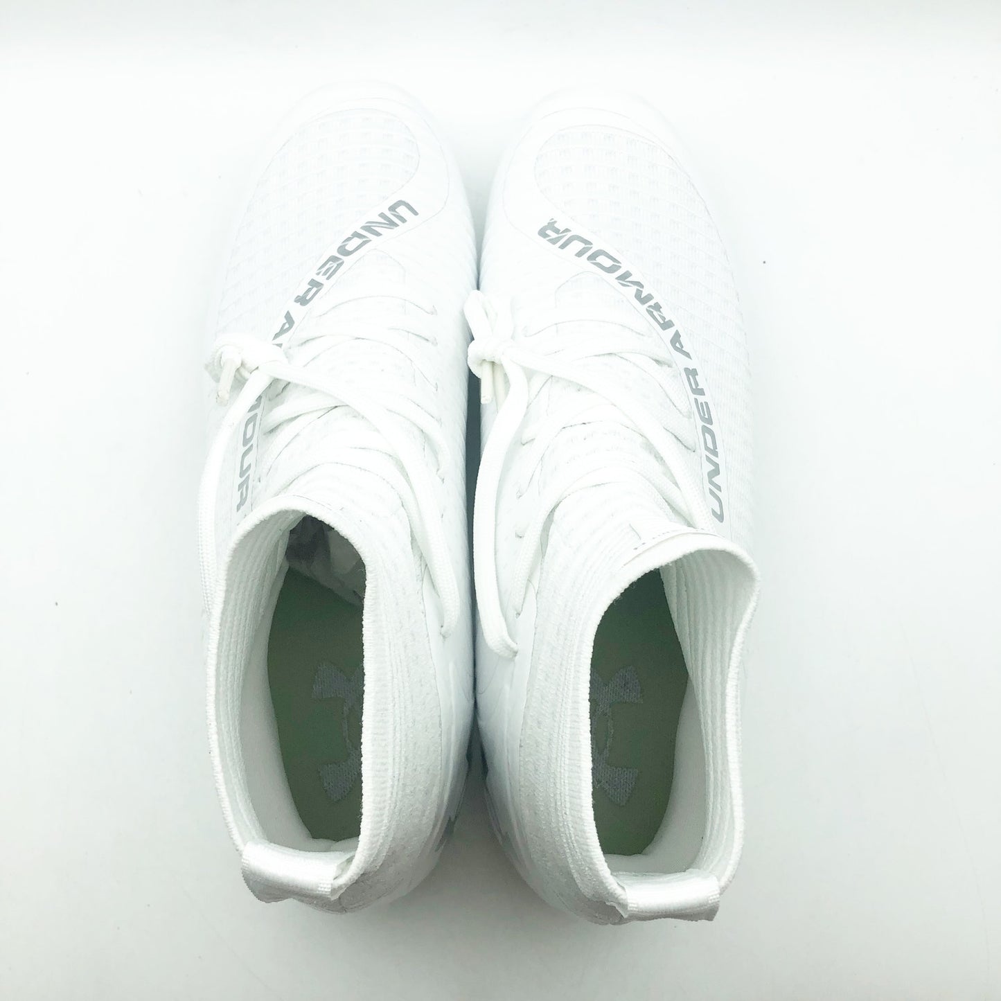 Under Armour Men Highlight MC 2.0 High Top Football Cleats Size 10.5 White NWOB