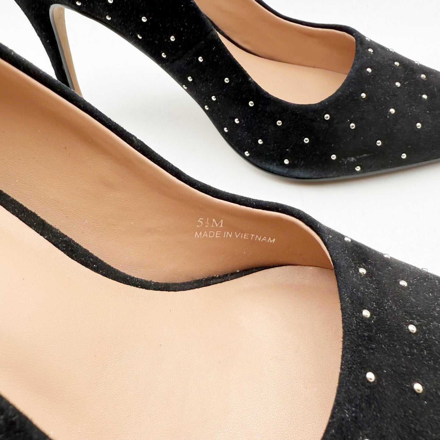 Linea Paola Womens Pamila Pumps US 5.5 M Black Stud Details Stiletto NIB