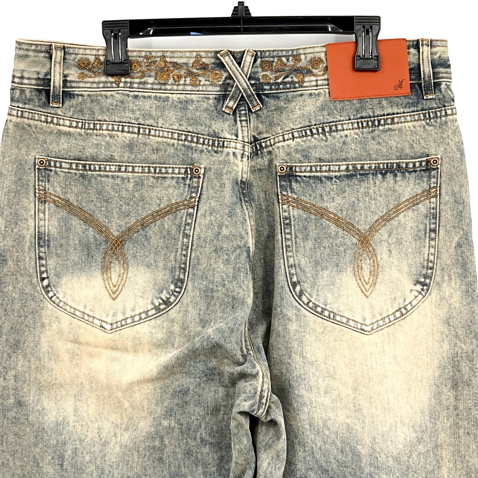 ADIDEM ASTERISKS Men's Rivet Chainstitch Selvedge Denim Jeans XXL Rust Wash NWOT