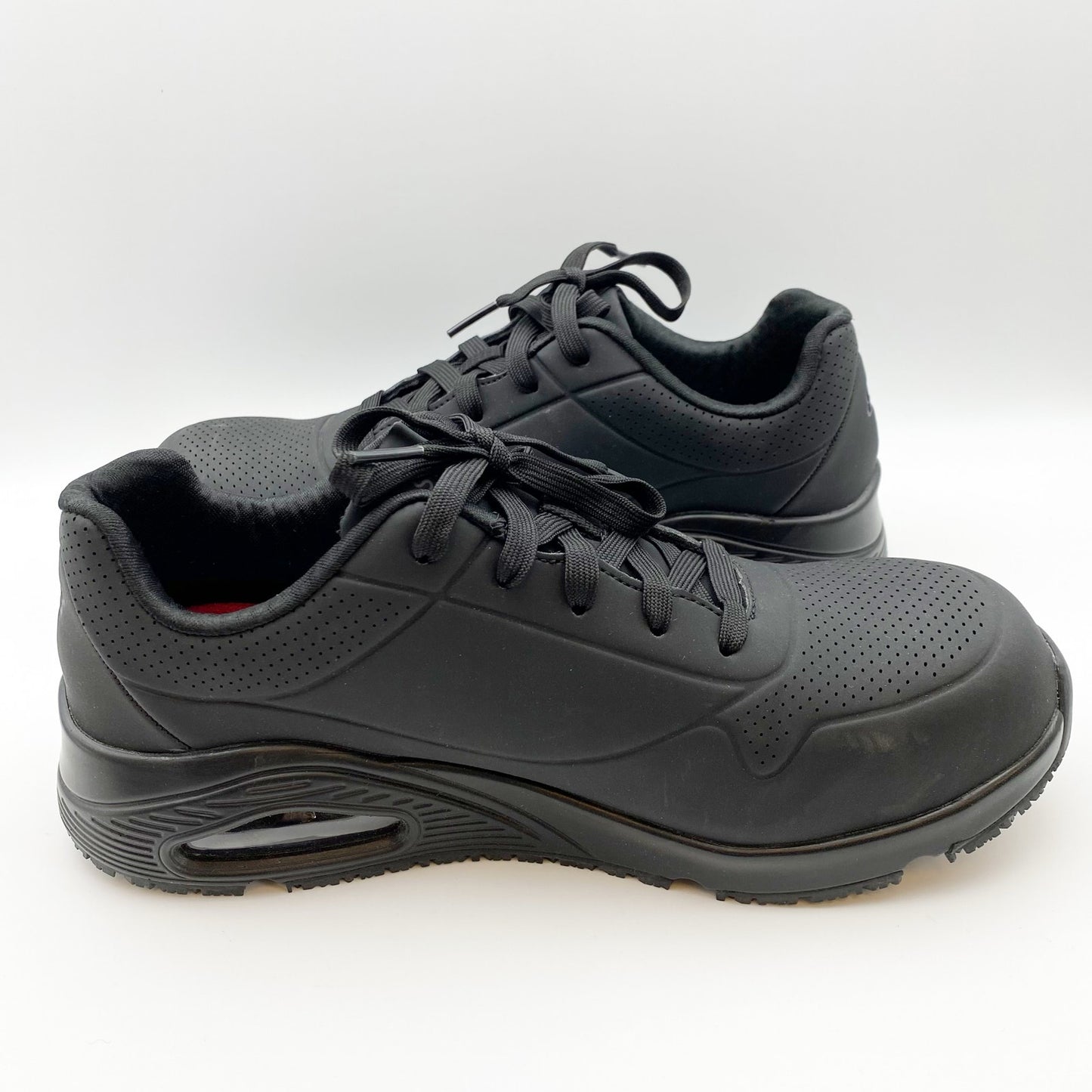 Skechers Work Womens Uno Deloney Shoes Size 9.5 Black Comp Toe NMT SR NIB