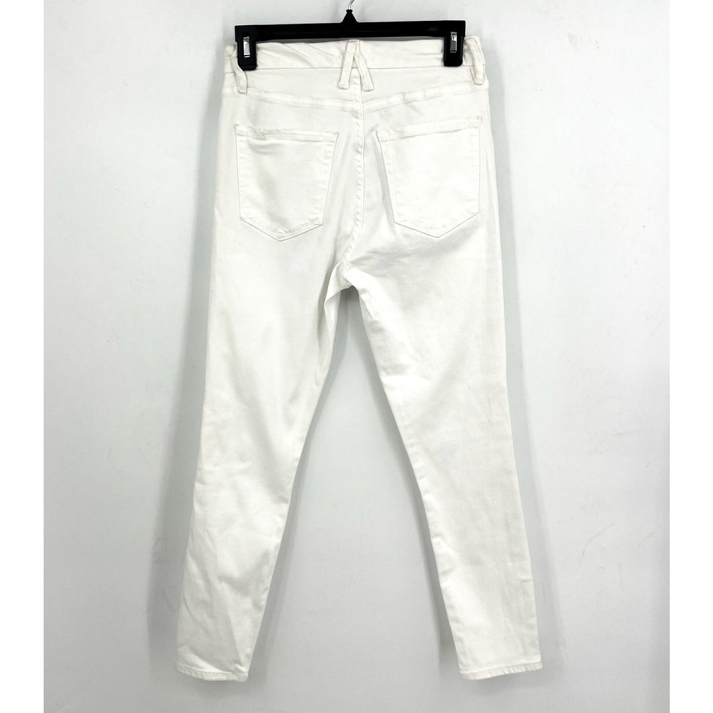 Good American Womens Good Leg Cropped Jeans Size 28 US 6 White Stretch NWOT