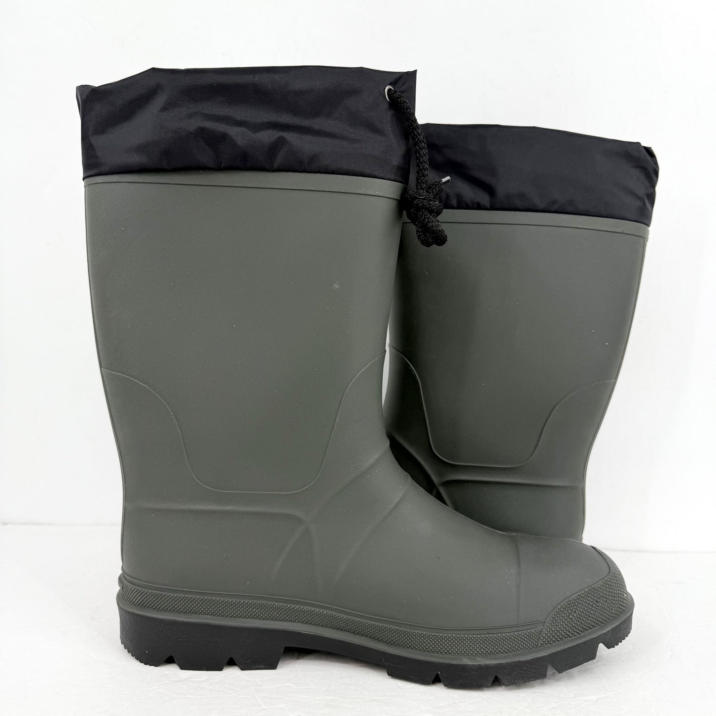 Kamik Mens Forester Winter Rainboots US 13 D Black Khaki Waterproof NWOB