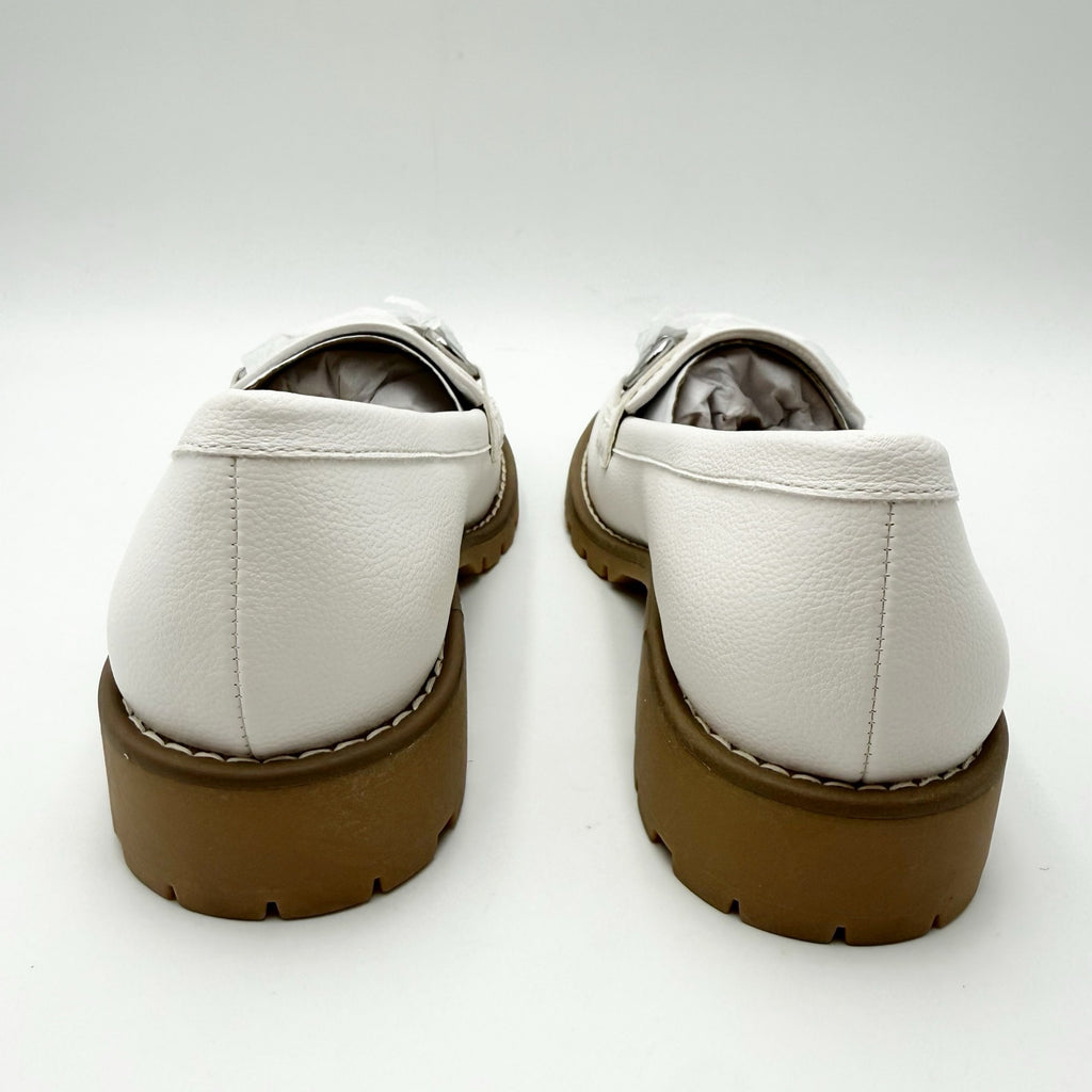 DV by Dolce Vita Womens Chressly Loafers Size 6.5 White Vegan Leather NWOB