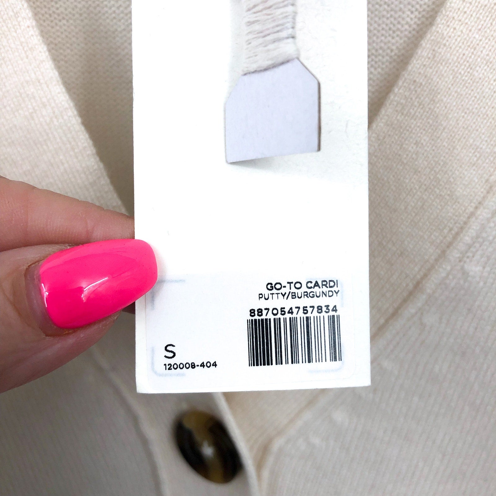 LABEL Women's Go-To Cardigan Sweater Small Putty Beige Wool Cashmere V-Neck NWT