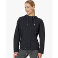 L.L. BEAN Women's Wharf Street Rain Jacket Large Reg Midnight Black Hooded NWT