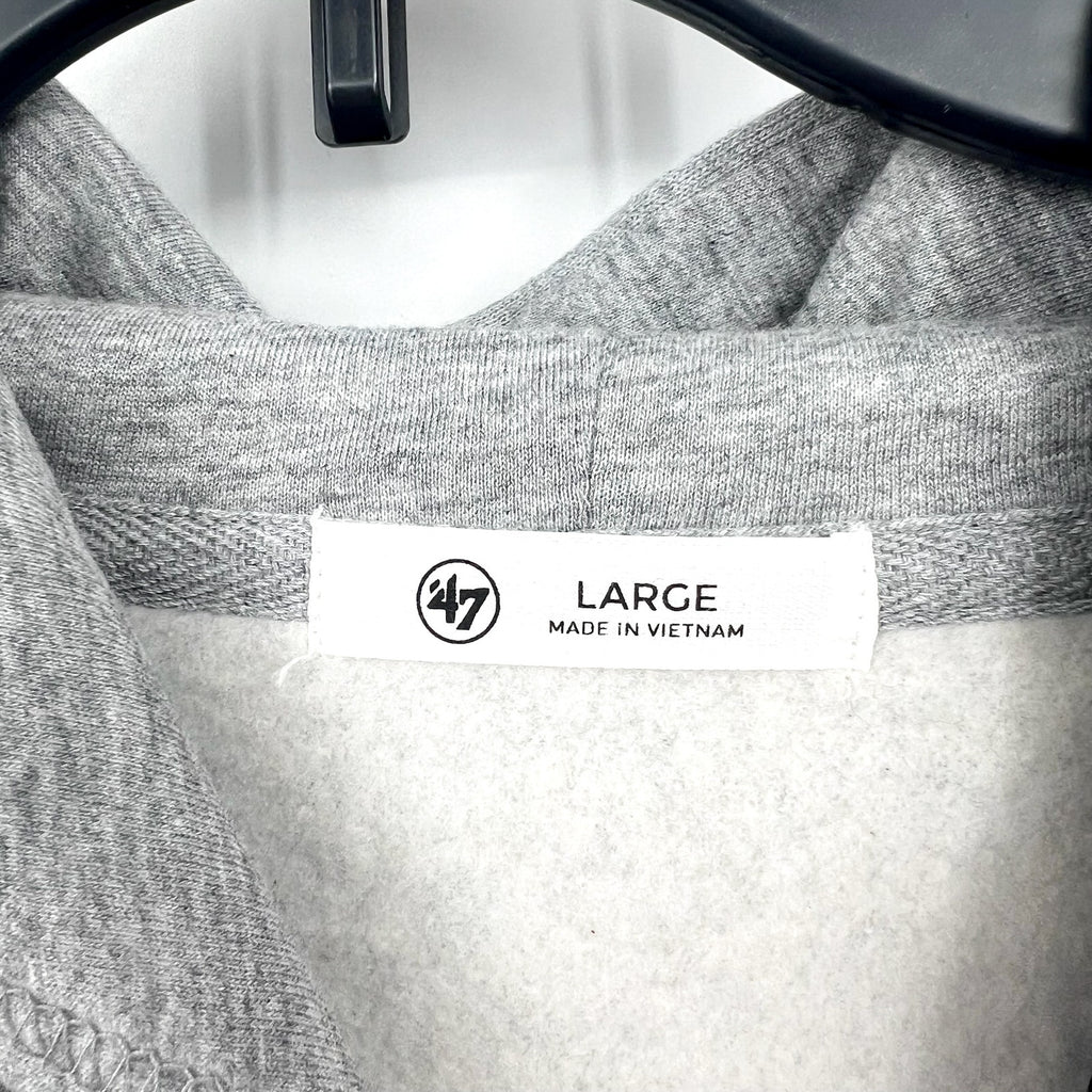 '47 Brand Womens Washington Commanders Crop Hoodie Large Gray Sweatshirt NWT