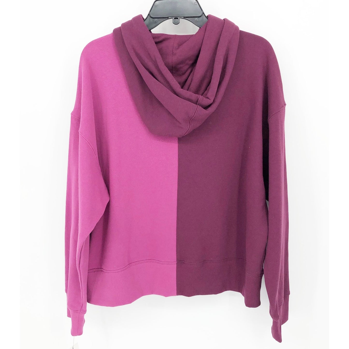 TOMMY HILFIGER SPORT Women's Colorblock Split Logo Hoodie XL Purple Crewneck NWT