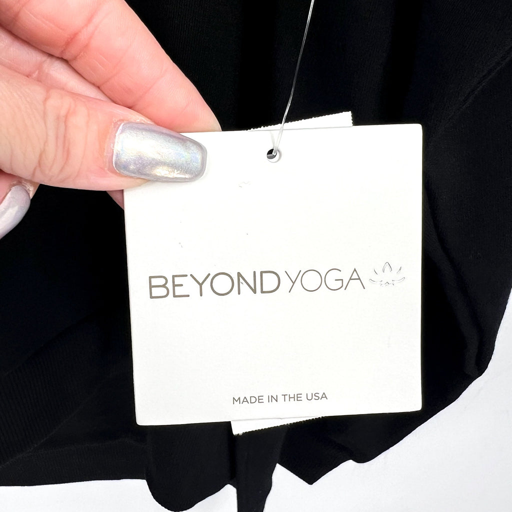 BEYOND YOGA Women's Off Duty Pullover Sweatshirt XS Black Crewneck NWT