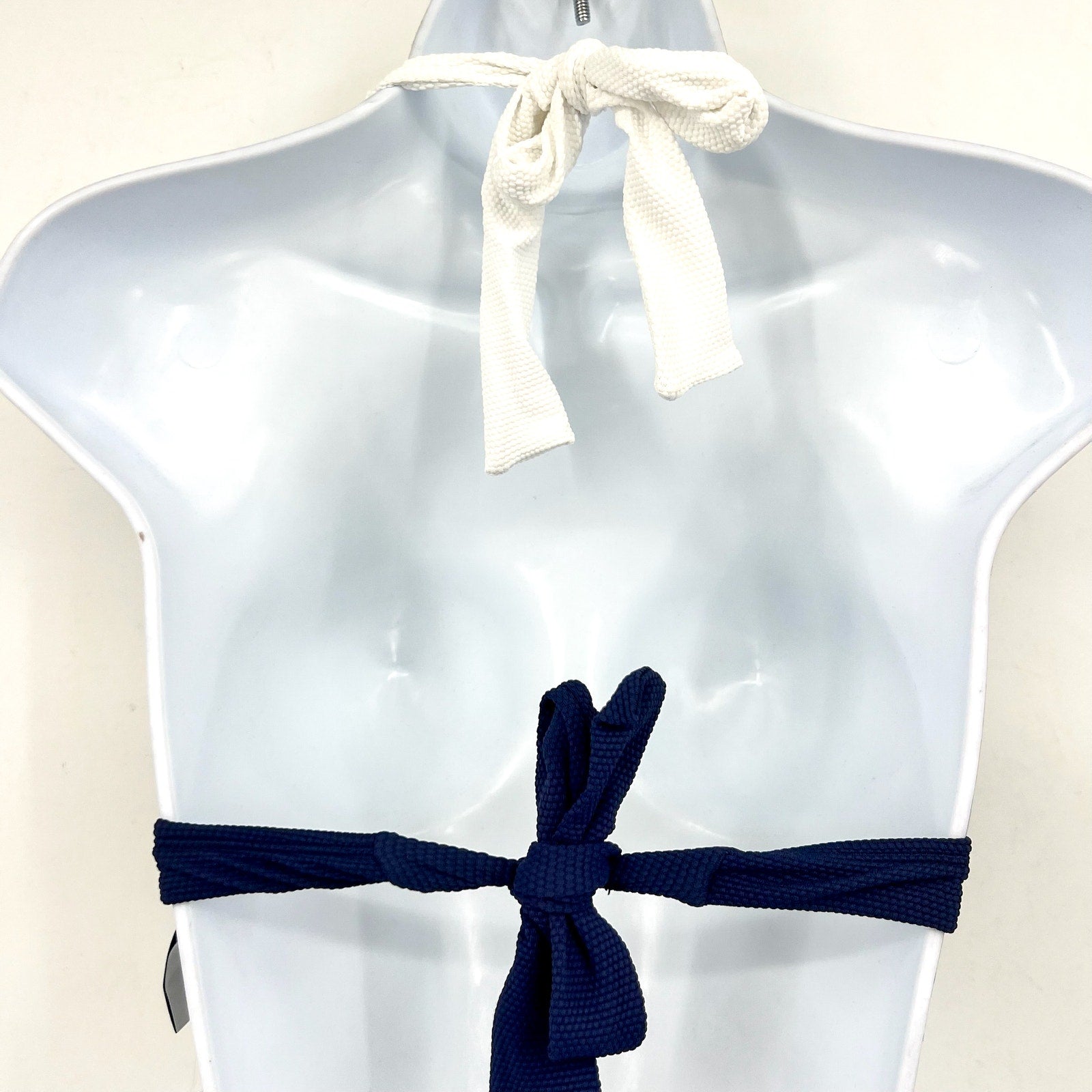 TOMMY BAHAMA Island Cays Cabana Halter Bikini Top XS Mare Navy Blue NWT