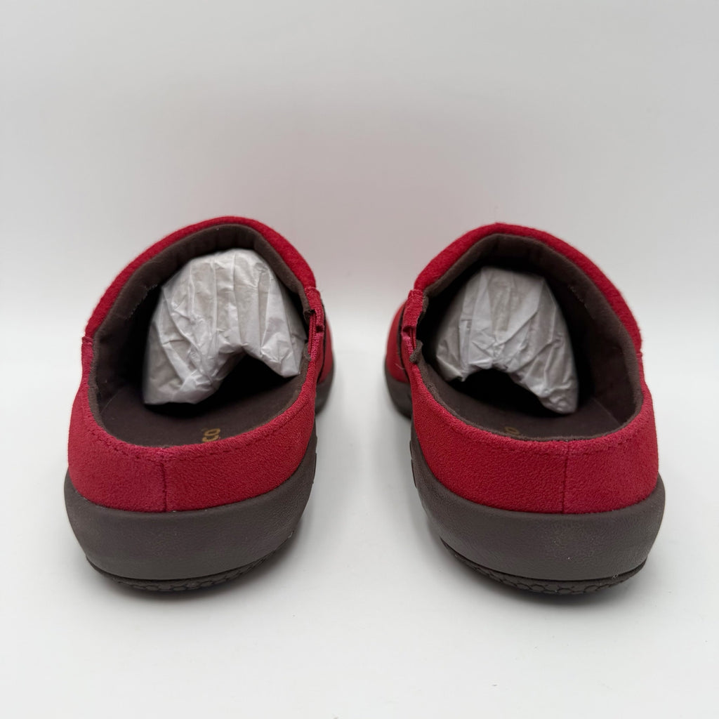 Spenco Womens Ashley Clogs Size 7.5 EU 38 Red Suede NIB