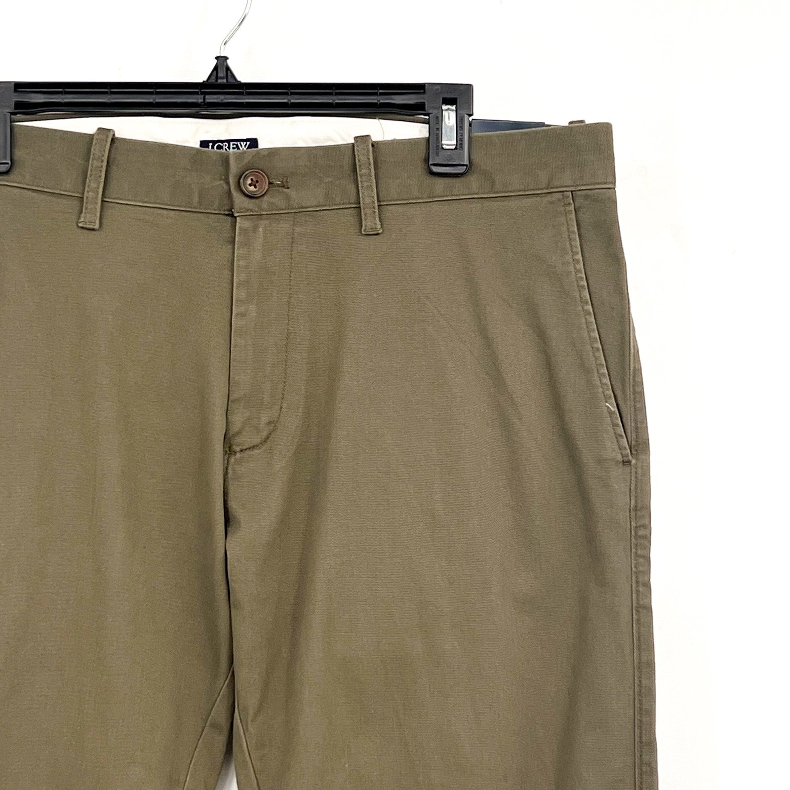 J.CREW Men's Slim-fit Flex Chino Pants 34x32 Catskill Green Flat Front H3167 NWT
