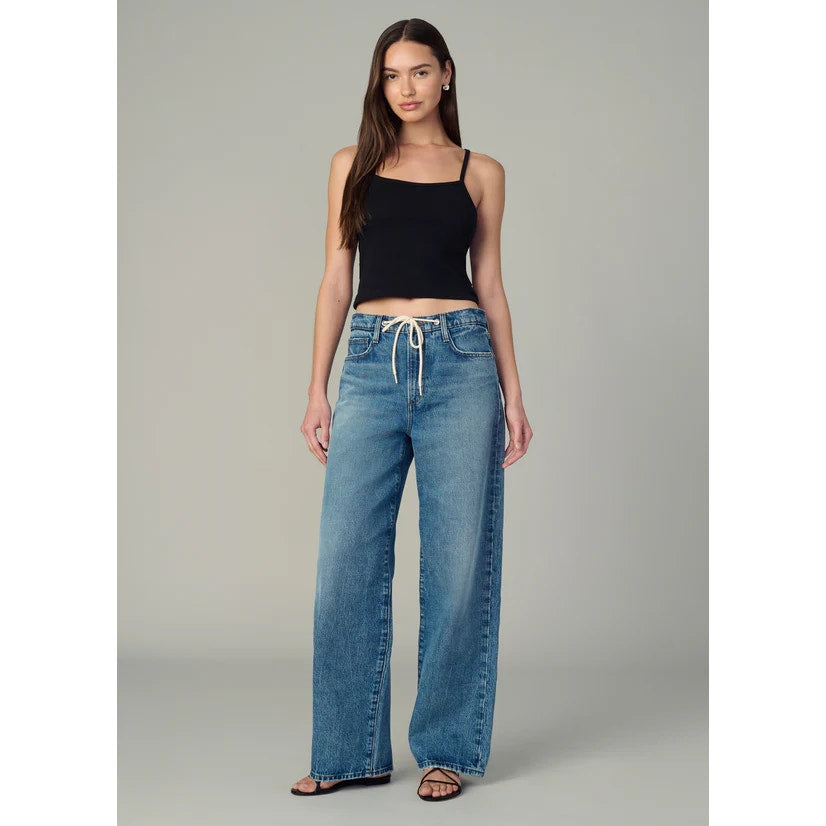 JOE'S JEANS Women's The Ryan Drawcord Jeans Size 32 Blue Impact Wide Leg NWT