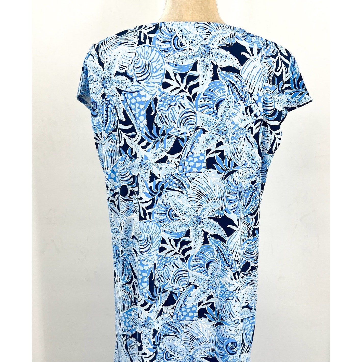 Lilly Pulitzer Talli Maxi Dress MEDIUM Bonaire Blue Coastal Cover Up Casual NWT