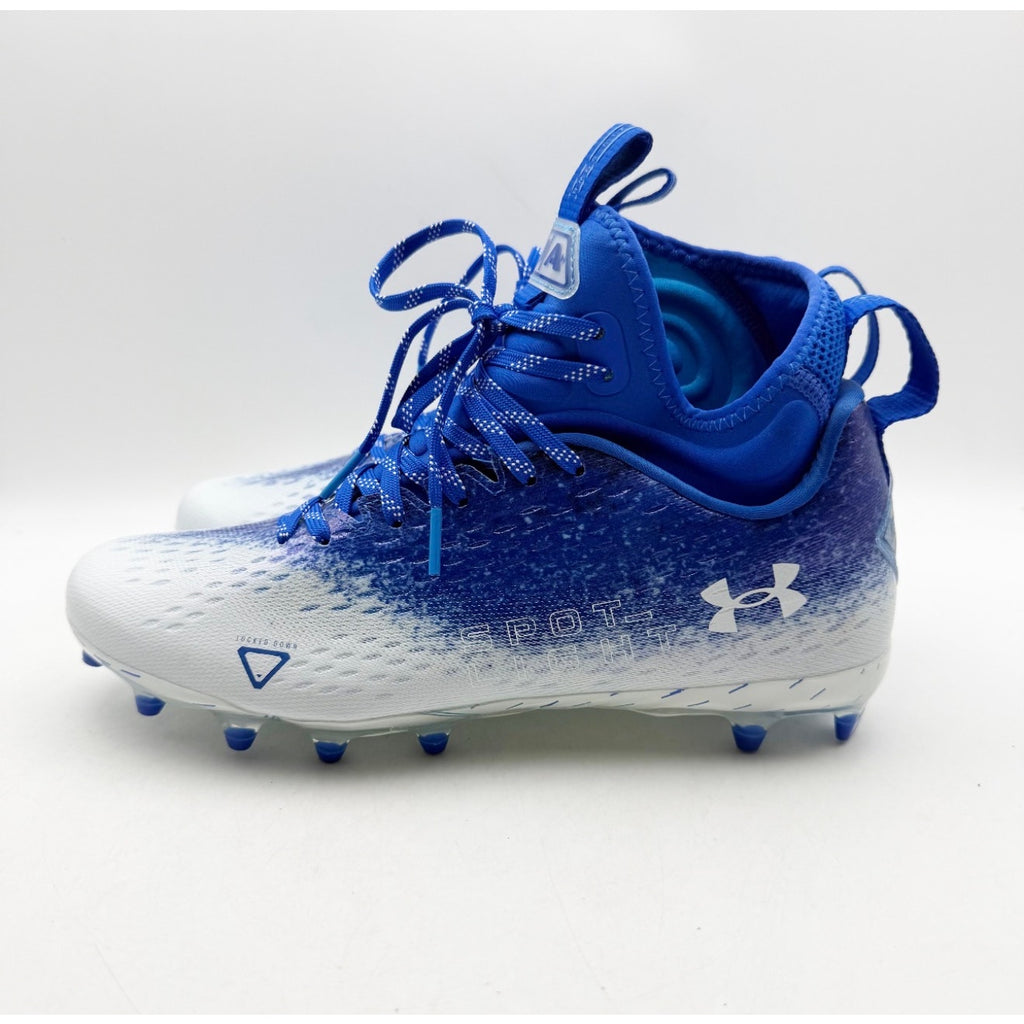 Under Armour Mens Spotlight Lux MC 2.0 Football Cleat Size 8.5 Blue White NWOB
