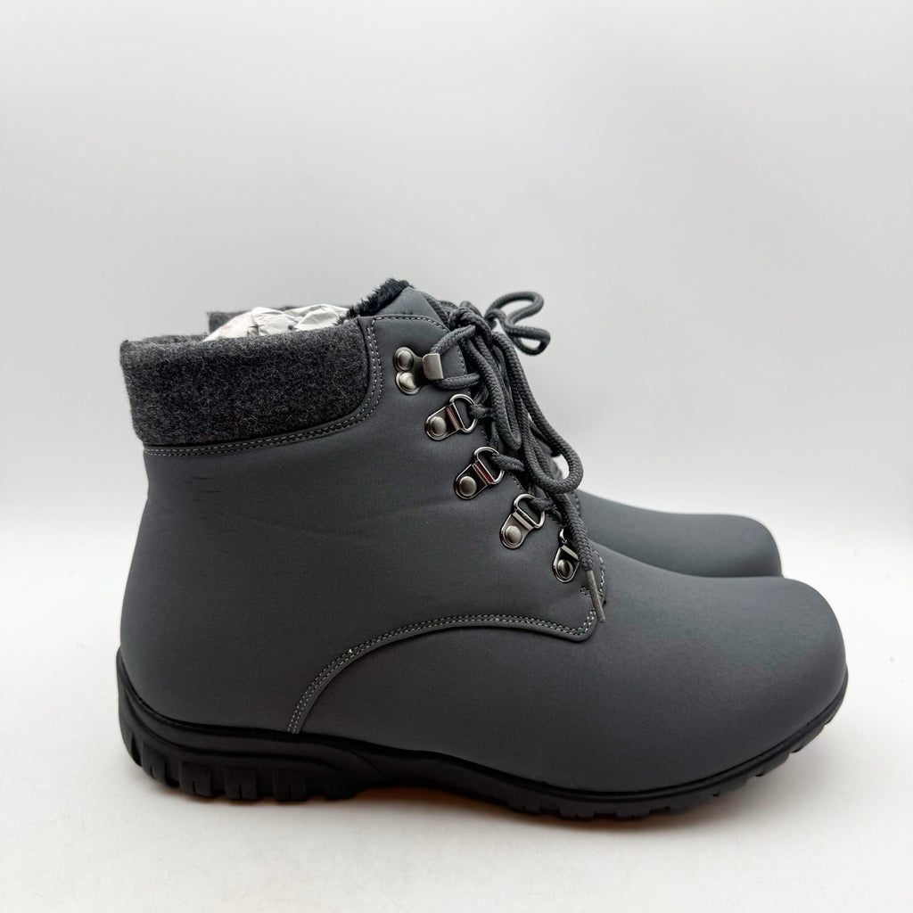 Propet Womens Dani Ankle Boots Size 9.5 M Grey Water Resistant Insulated NIB