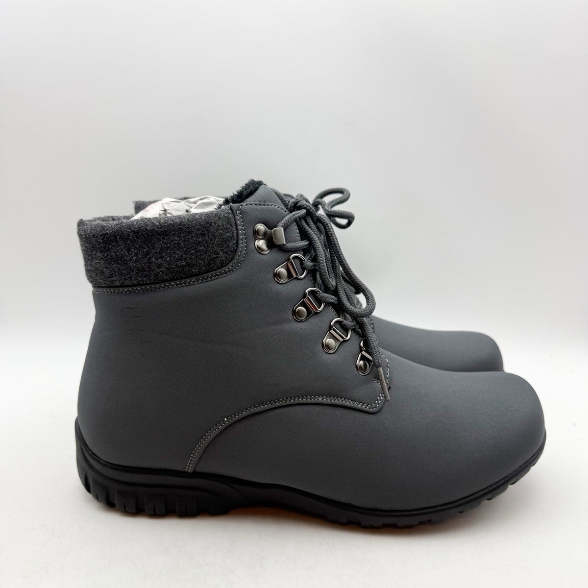 Propet Womens Dani Ankle Boots Size 9.5 M Grey Water Resistant Insulated NIB