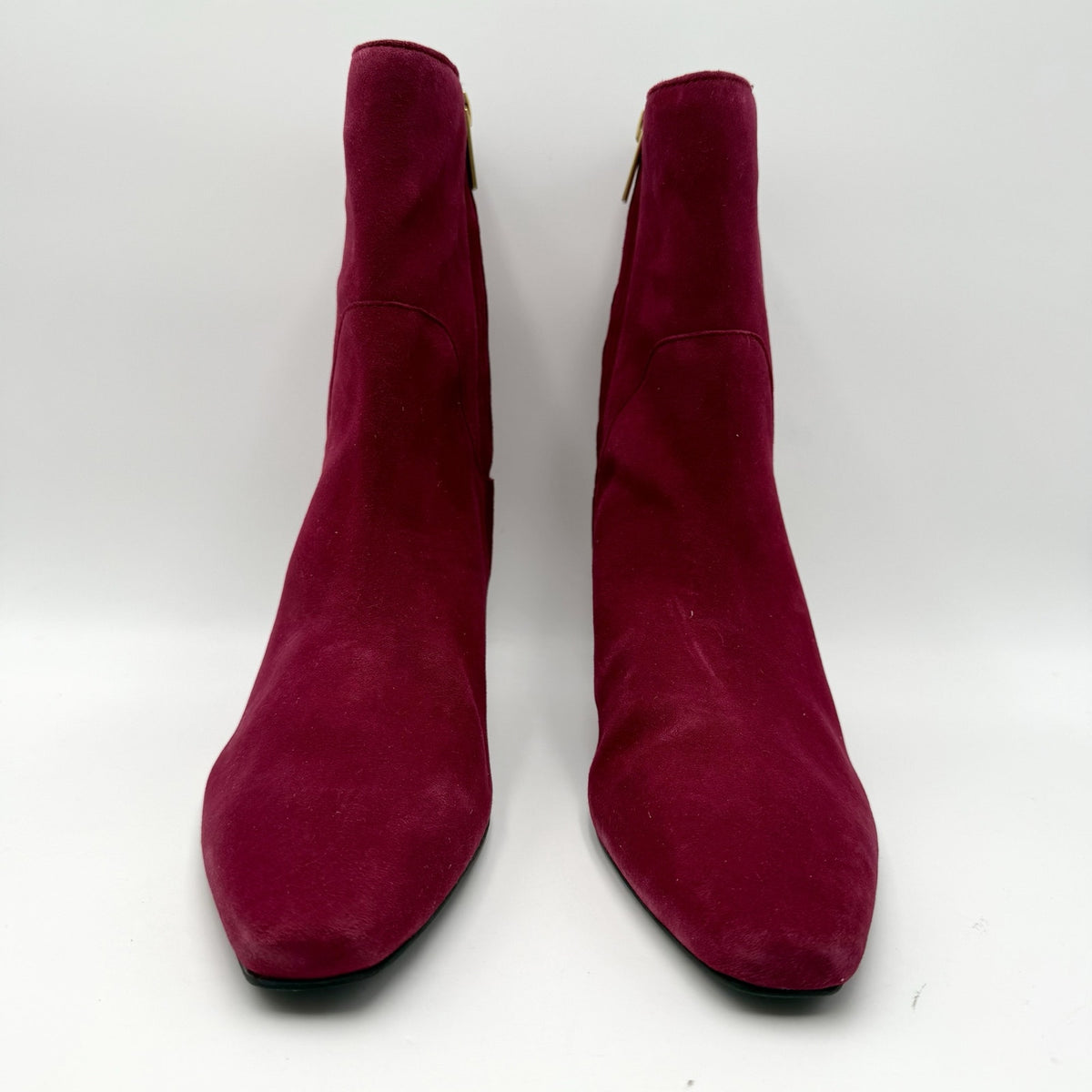 Vince Camuto Womens Amariah Ankle Booties Size 8 Red Chianti Suede NWOB