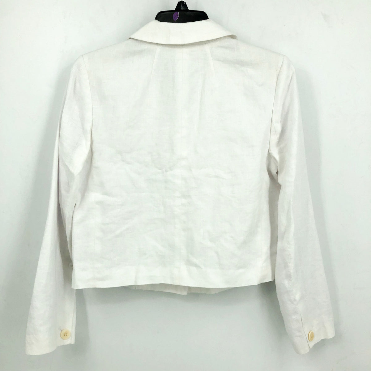 MADEWELL Women's The Sutter Crop Blazer Large White Linen NO903 NWT
