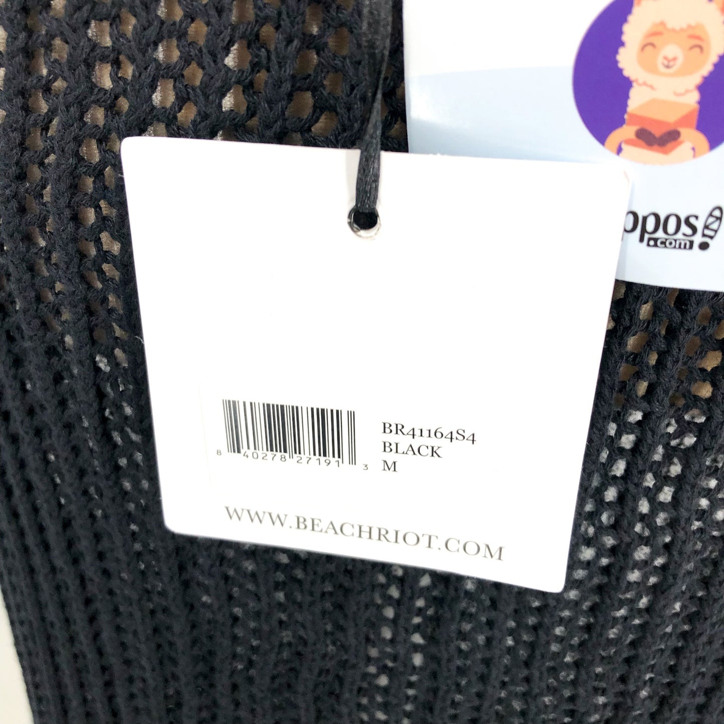 BEACH RIOT Womens Romee Halter Maxi Dress Cover Up Medium Black Open Knit NWT