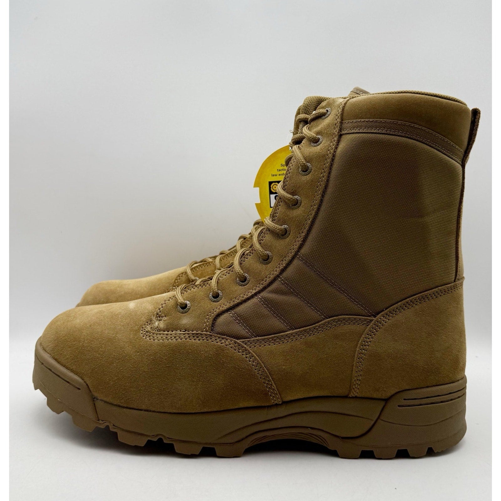 T3865. Original S.W.A.T.- MENS 15 WIDE- Classic 9" Boots Tan Coyote Slip Resistant NIB