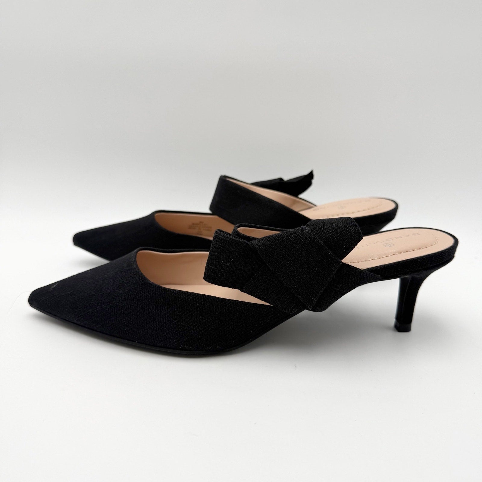 Bandolino Womens Millie Heels US 8 M EU 39 Black Slip On NWOB