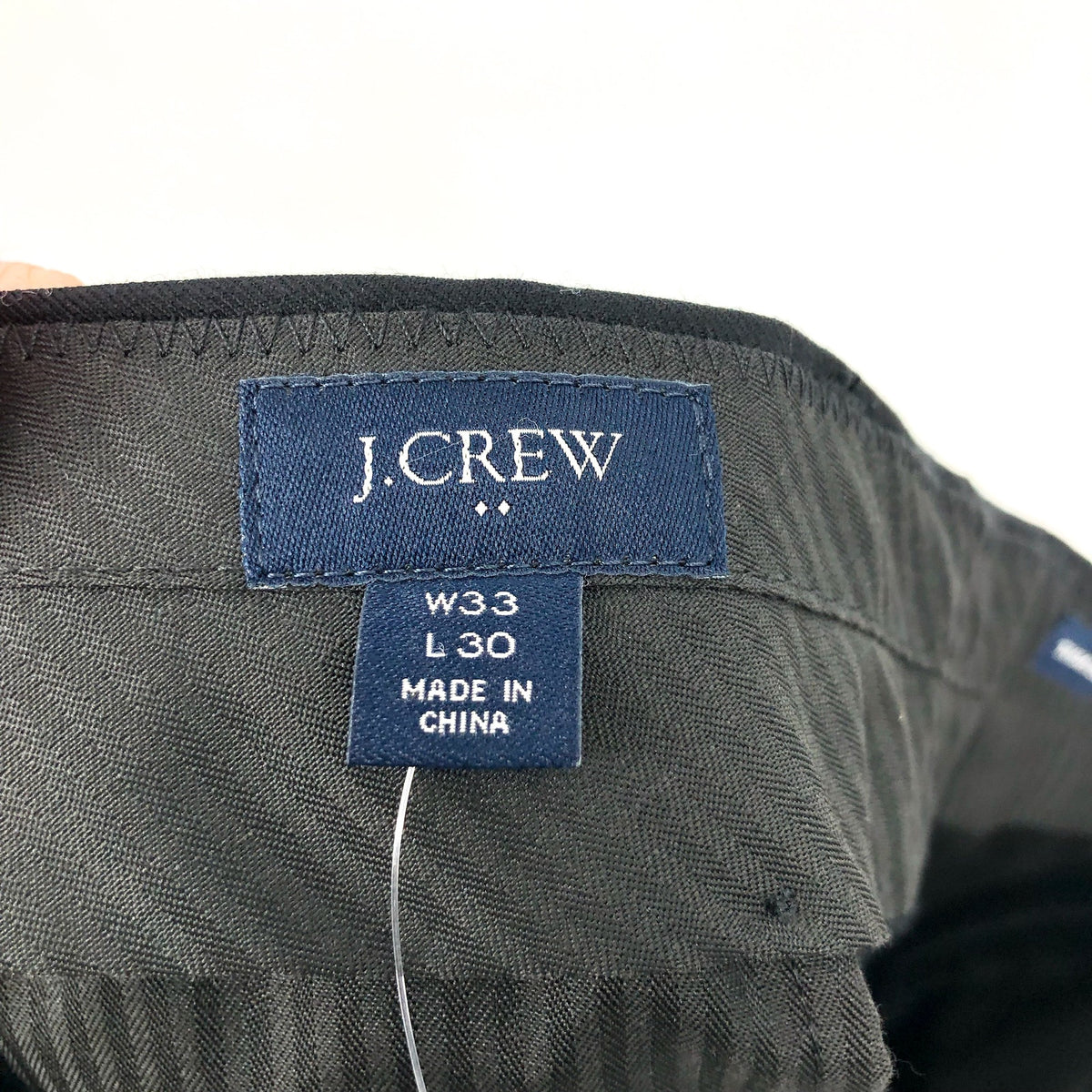 J.CREW Mens Slim-fit Thompson Worsted Wool Suit Pant 33x30 Black Flat Front NWT