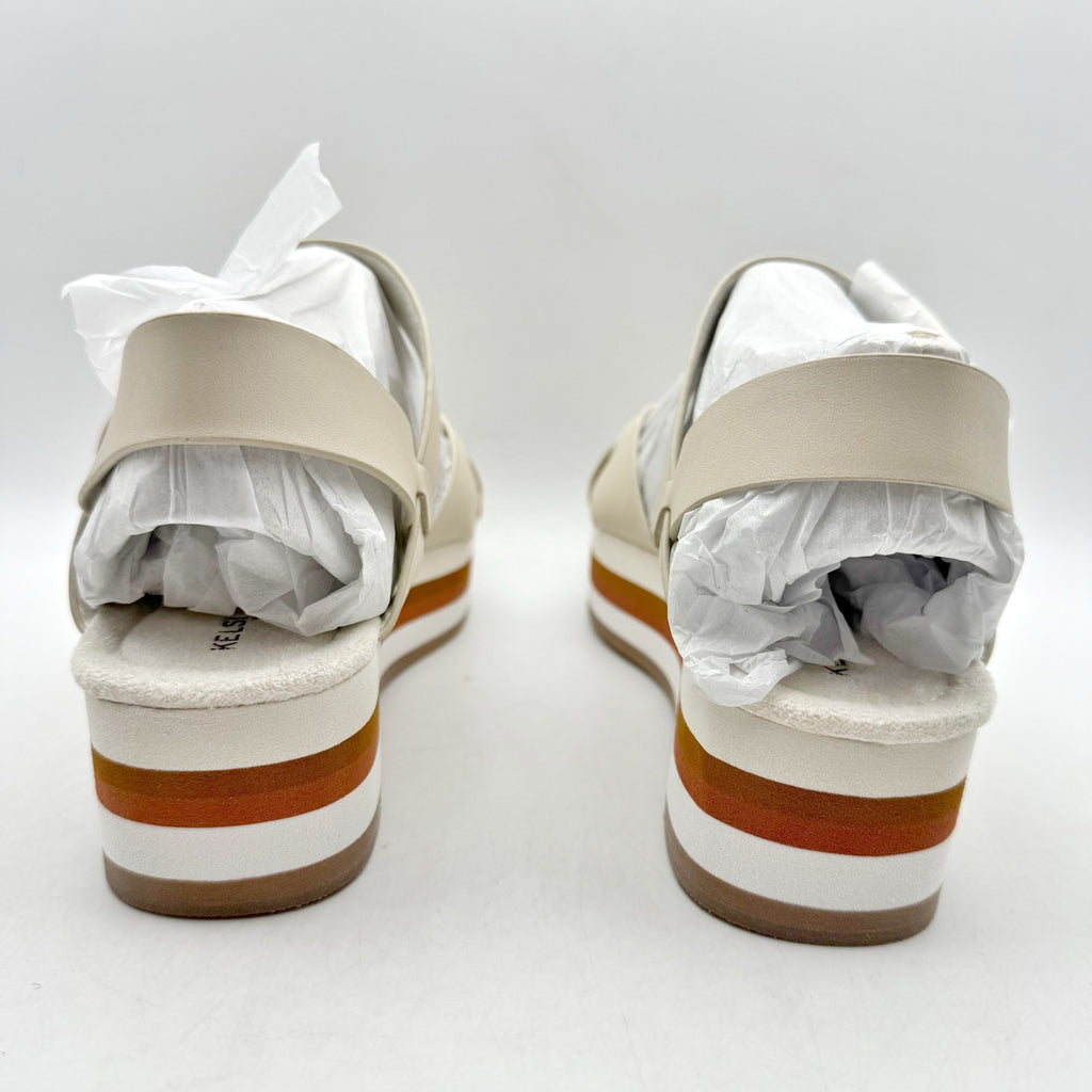 Kelsi Dagger Womens Brooklyn Breeze Platform Sandals Size 7.5 White Leather NIB