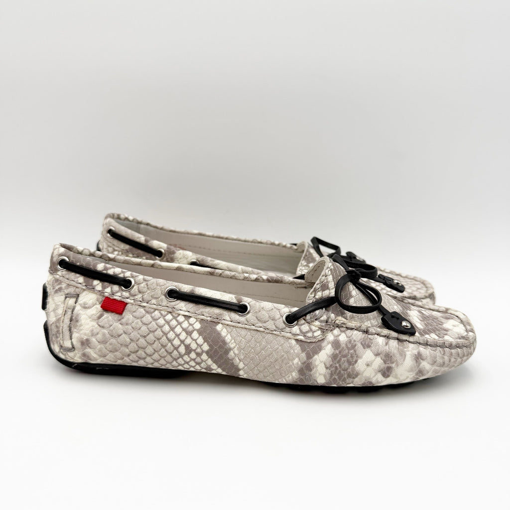 Marc Joseph NY Womens Cypress Hill Loafers Size 5.5 M Grey White Leather NWOB