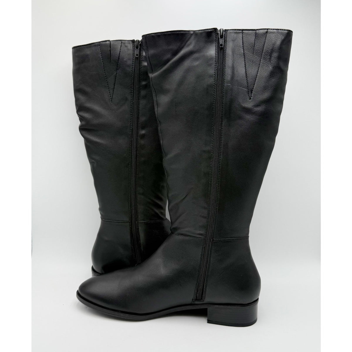 Coldwater Creek Womens Dalton Knee High Boots Size 10 Black Leather NWOB