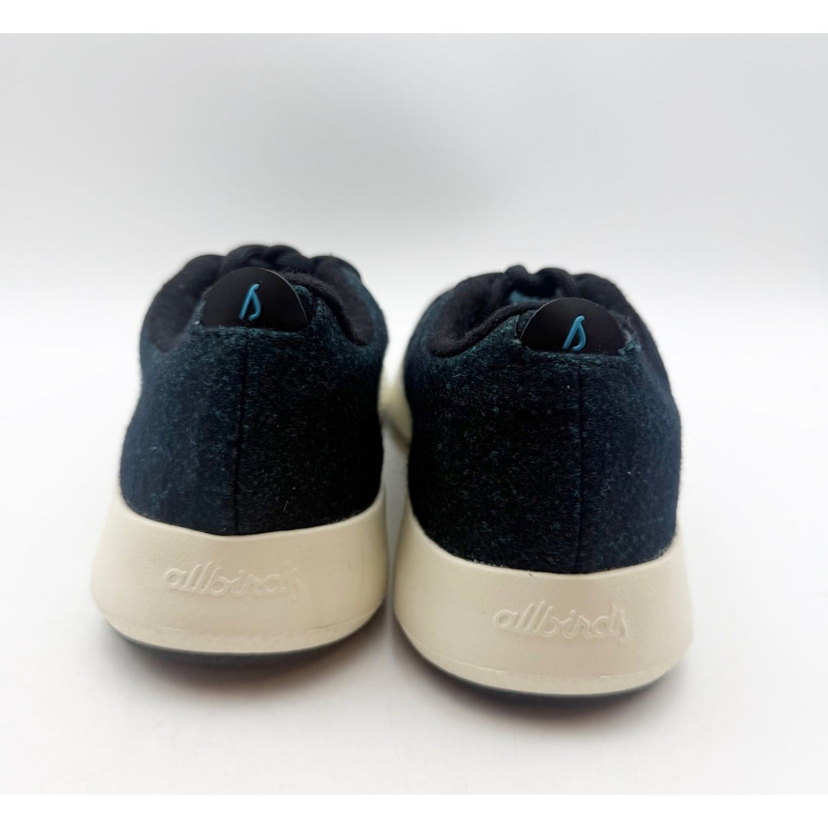 ALLBIRDS Womens Wool Runner Mizzle Shoes Size 7 Black Teal Water Repellent NWOB