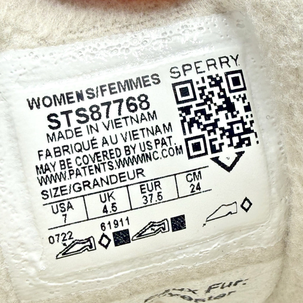 Sperry Womens Saltwater Ankle Booties US 7 EU 37.5 White Sherpa NIB