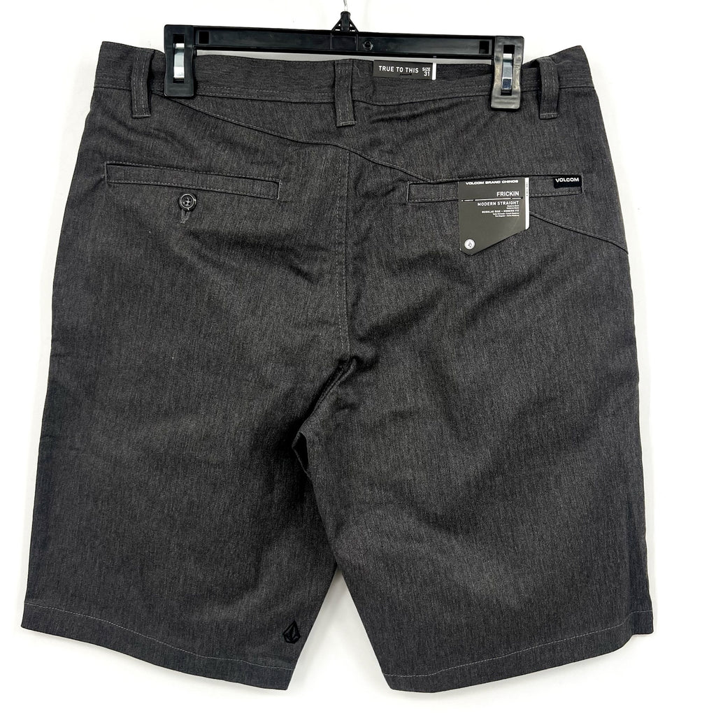 VOLCOM Men's Frickin Modern Stretch Shorts Size 31 Grey Charcoal Heather NWT
