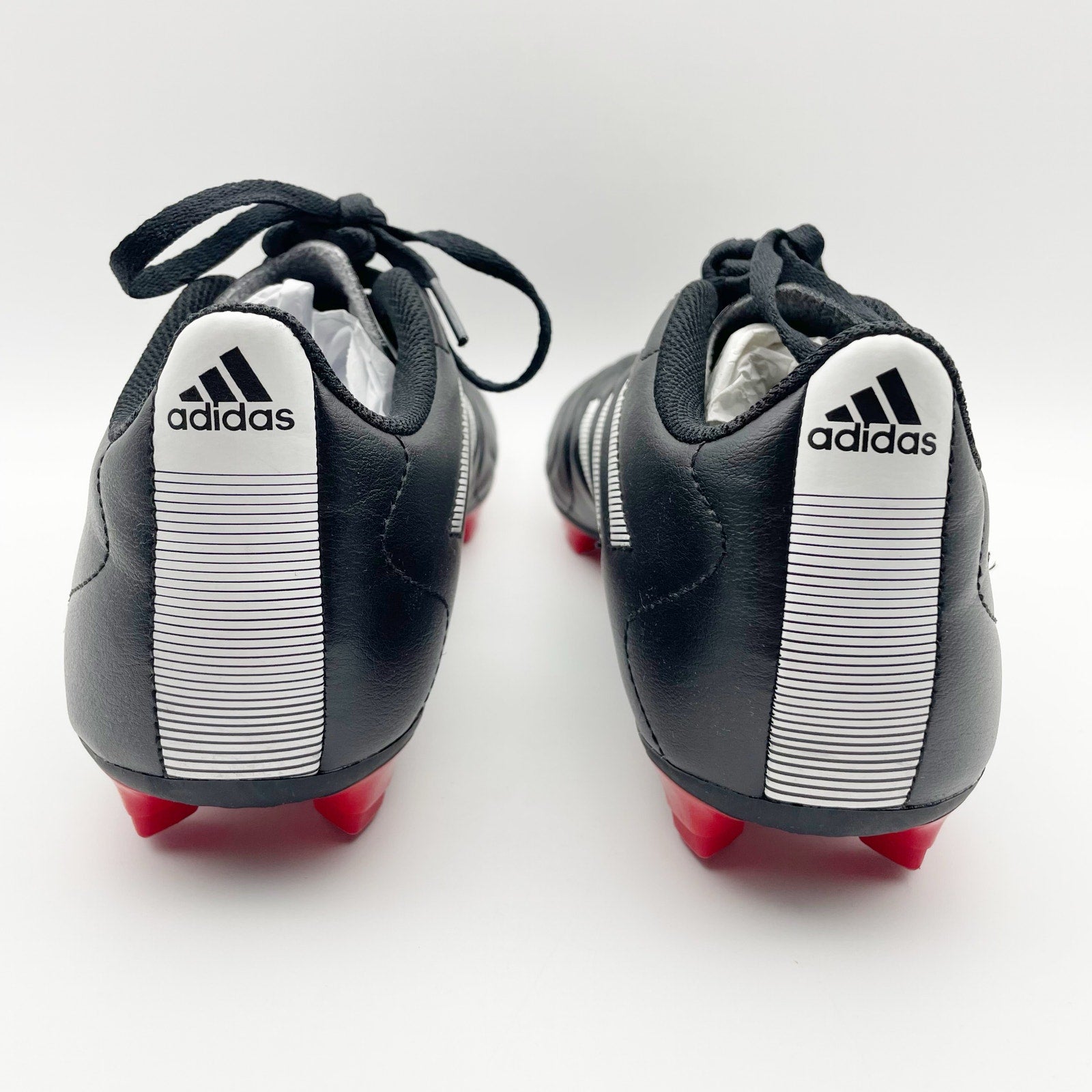 Adidas Mens Goletto VIII Soccer Cleat US 12 Fr 46 2/3 Black Red Firm Ground NWOB
