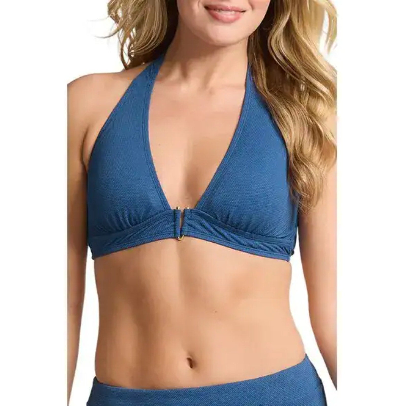 TOMMY BAHAMA Women's Island Cays Halter Bikini Top Medium Blue Indigo Tide NWT