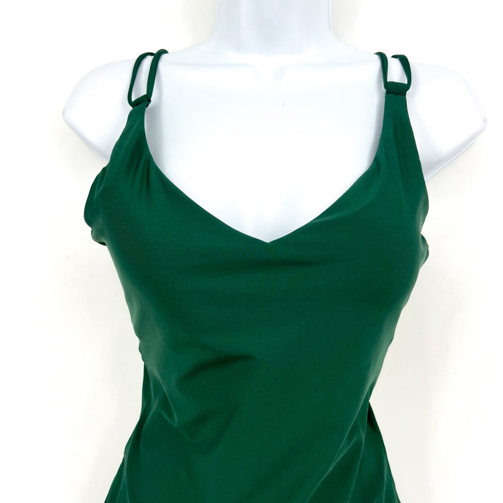 SUNSETS Women's Veronica One Piece Swimsuit Large Island Green Criss-Cross NWT