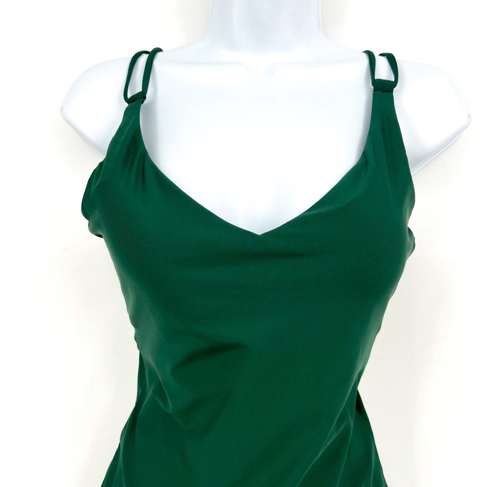 SUNSETS Women's Veronica One Piece Swimsuit Large Island Green Criss-Cross NWT