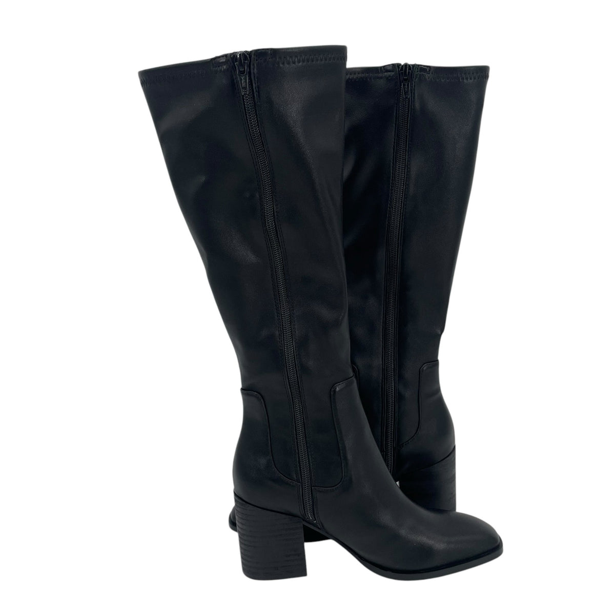 Vionic Womens Inessa Knee High Boots Size 5 EU 35 Black Vegan Leather WR NIB