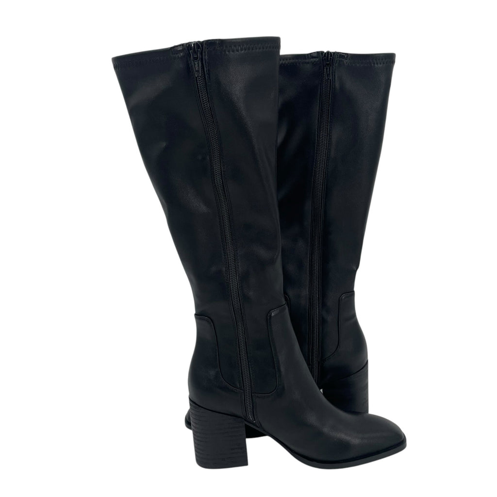 Vionic Womens Inessa Knee High Boots Size 5 EU 35 Black Vegan Leather WR NIB